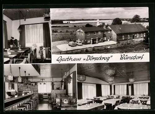 AK Bünsdorf, Gasthaus Dörpskrog, Inh.: Helmut Lüdersen u. Frau