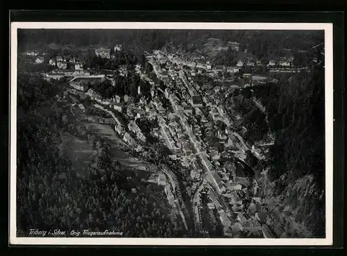 AK Triberg i. Schw., Teilansicht, Fliegeraufnahme