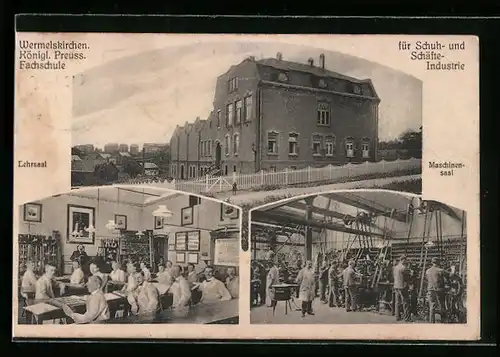 AK Wermelskirchen, Königl. Preuss. Fachschule für Schuh- und Schäfteindustrie, Lehrsaal