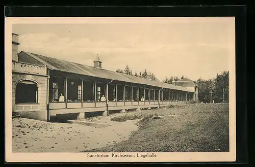 AK Kirchseeon, Die Liegehalle im Sanatorium