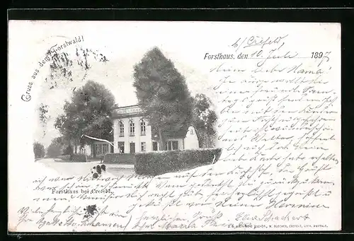 AK Krefeld, Gasthof Forsthaus von H. Schumacher