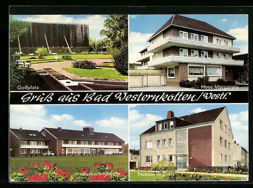 AK Bad Westernkotten /Westf., Pension Wieners, Kurheim Kemper und Haus Margarethe