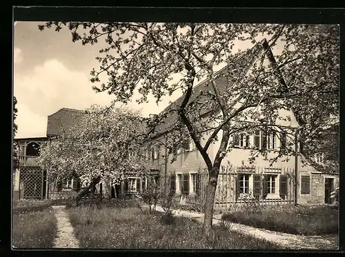 AK Dresden-Hosterwitz, Weberhaus, Gartenseite