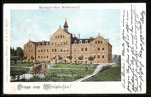 AK Wörishofen, Kneippsches Kinderasyl mit Park