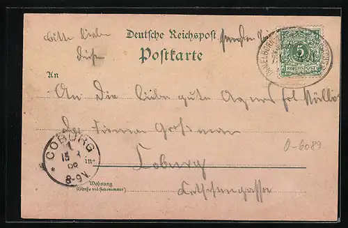 Lithographie Brotterode-Trusetal, Trusenthaler Wasserfall