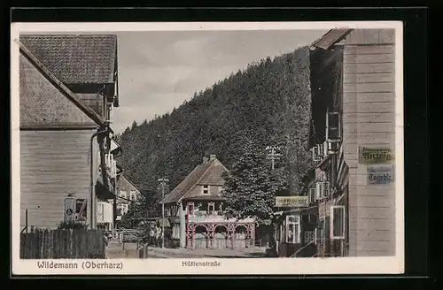 AK Wildemann /Harz, Partie in der Hüttenstrasse