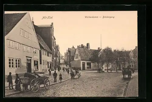 AK Alt-Kiel, Strassenecke, Walkerdamm, Bäckergang