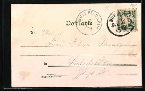 Lithographie Nürnberg, Gasthof Bratwurstglöcklein und Moritzkapelle, Henkersteg