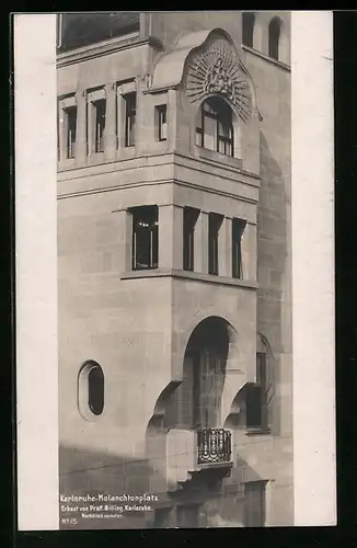 AK Karlsruhe, Gebäude am Melanchtonplatz