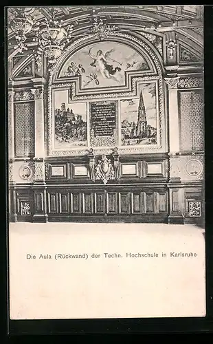 AK Karlsruhe, Technische Hochschule, Die Aula, Rückwand