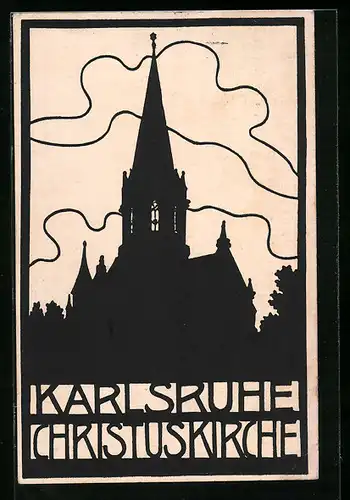 Künstler-AK Karlsruhe, Christuskirche