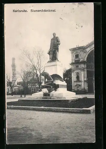 AK Karlsruhe, Bismarckdenkmal