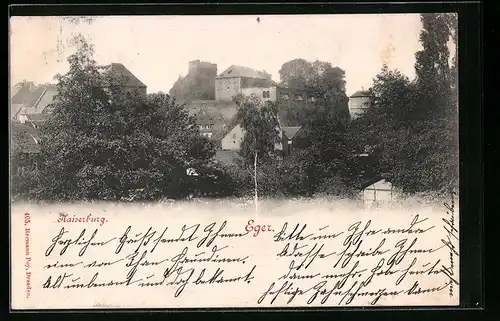 AK Eger, Blick zur Kaiserburg