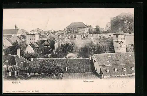 AK Eger, Blick auf die Kaiserburg