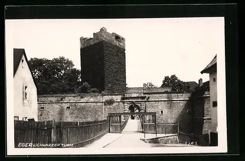 AK Eger, Blick zum Schwarzen Turm