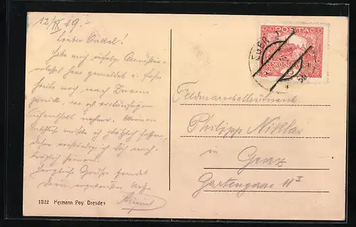 AK Eger, Marktplatz mit Geschäften