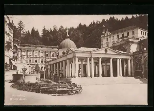 AK Marienbad, Blick zum Kreuzbrunnen