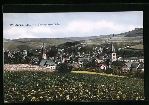 AK Graslitz, Blick vom Hausberg gegen Süden