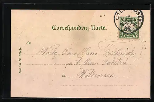 AK Eger, Wallensteinzimmer im Museum zu Eger