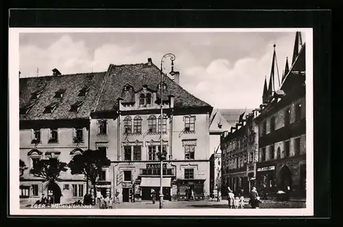 AK Eger, Strassenpartie am Wallensteinhaus