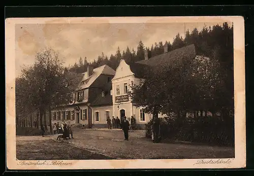 AK Breitenbach, Strassenpartie am Gasthaus Dreckschänke