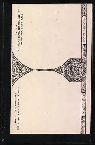 Künstler-AK Eger, Die Erzdekanalkirche