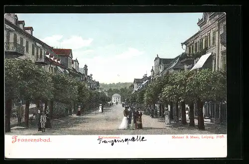 AK Franzensbad, Blick in die Kaiserstrasse