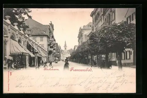 AK Franzensbad, Blick in die Kirchstrasse