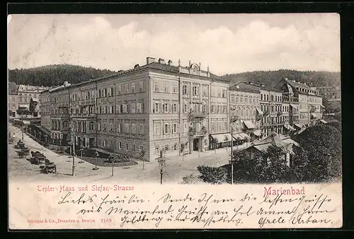 AK Marienbad, Tepler-Haus und Stefan-Strasse