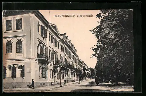 AK Franzensbad, Partie an der Strasse Morgenzeile
