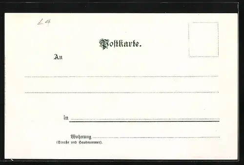 Lithographie Elbogen a. d. Eger, Veranda im Hotel Weisses Ross