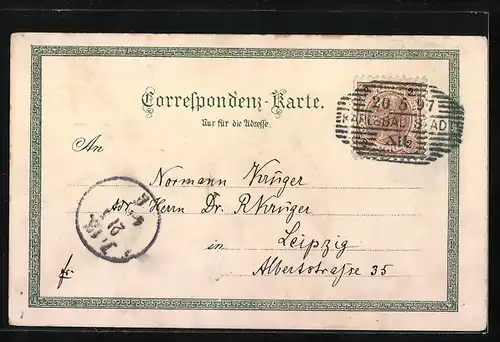 Lithographie Karlsbad, Sprudel-Springer, Kurgäste und Brunnenmädchen