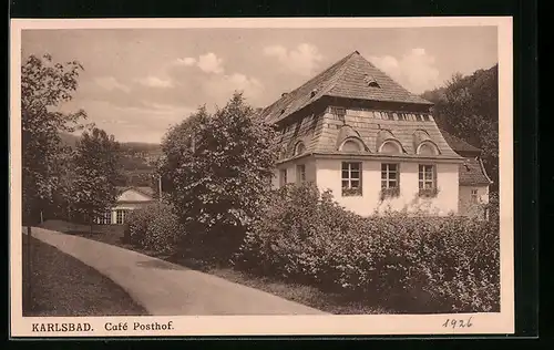 AK Karlsbad, Café Posthof