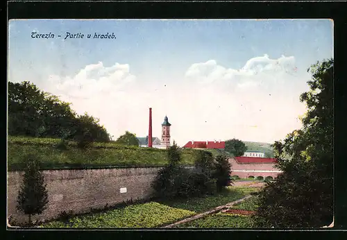 AK Theresienstadt / Terezin, Partie u hradeb