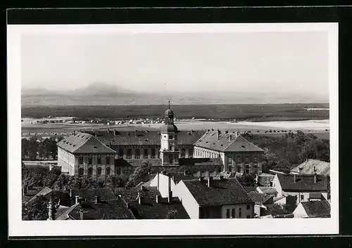 AK Roudnice nad Labem, Schloss aus der Vogelschau