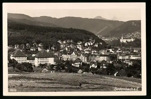 AK Bodenbach a. E., Blick über den Ort