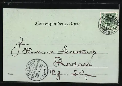 Mondschein-AK Edmundsklamm, Boot auf dem Fluss