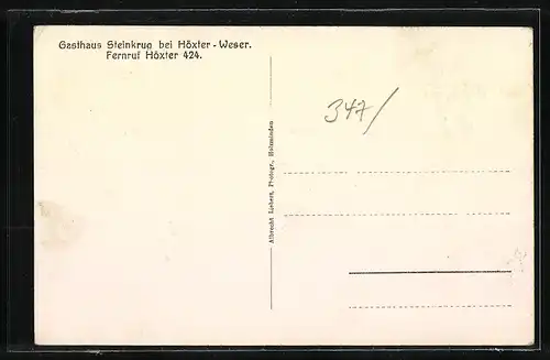 AK Höxter /Weser, Gasthaus Steinkrug