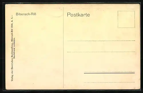 AK Biberach-Riss, Braith- und Mali-Denkmal im Museumshof