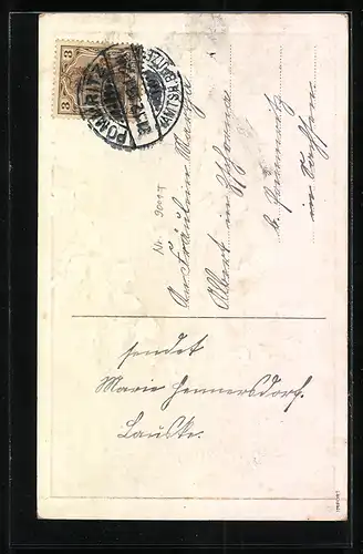 AK Jung mit läutender Glocke zu Neujahr