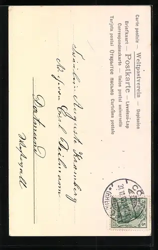 AK Mädchen mit Sektflasche zu Neujahr