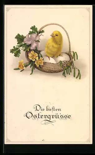 AK Osterküken im Osternest