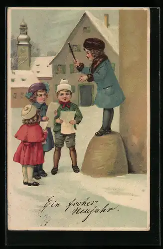 AK Kind dirigiert den Chor zu Neujahr