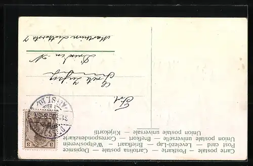 AK Verschneite Jahreszahl 1907