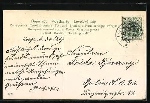 AK Kleines Mädchen mit Schornsteinfegern