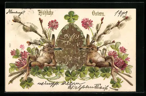 AK Osterhase rauchen eine Pfeife