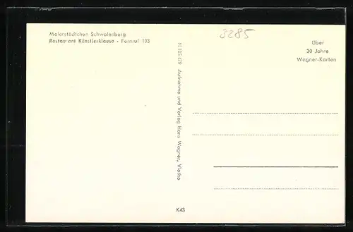 AK Schwalenberg i. L., Künstlerklause H. Niederbracht, Anti-Alkohol