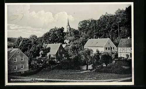 AK Krummenhennersdorf b. Freiberg, Ortspartie