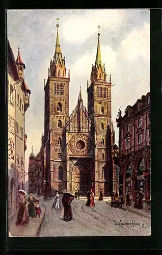 Künstler-AK Nürnberg, Lorenzkirche