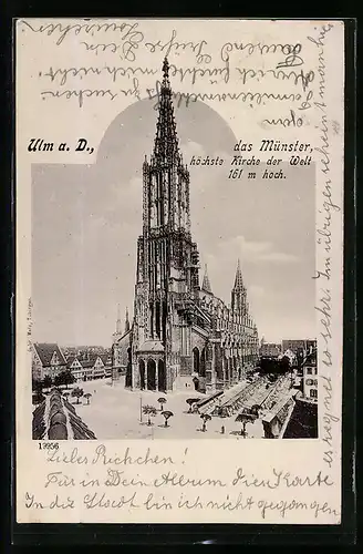 AK Ulm a. D., Blick auf das Münster